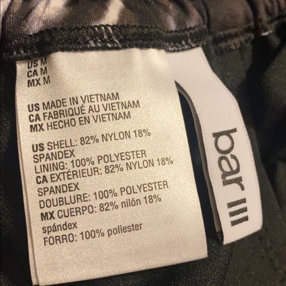 Bar III Ink Dye Tie-Dyed Low Back 1 Piece Swimsuit - Picture 7 of 8